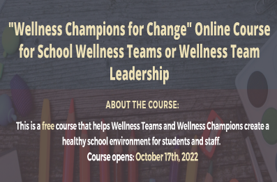 Register for School Wellness Professional Development Course!